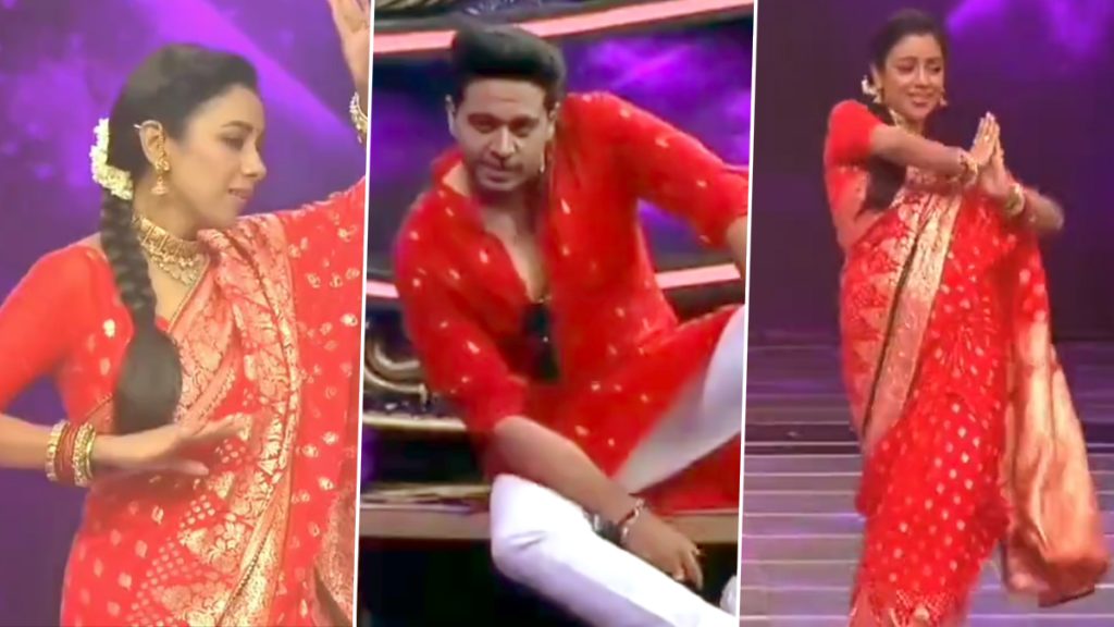 Viral Video Rupali Ganguly Shows Scintillating Dance Moves On Sami Sami Gaurav Khanna Copies Allu Arjun