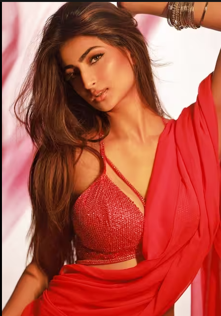 Palak Tiwari Killer Look In Red Sari See Latest Photoshoot